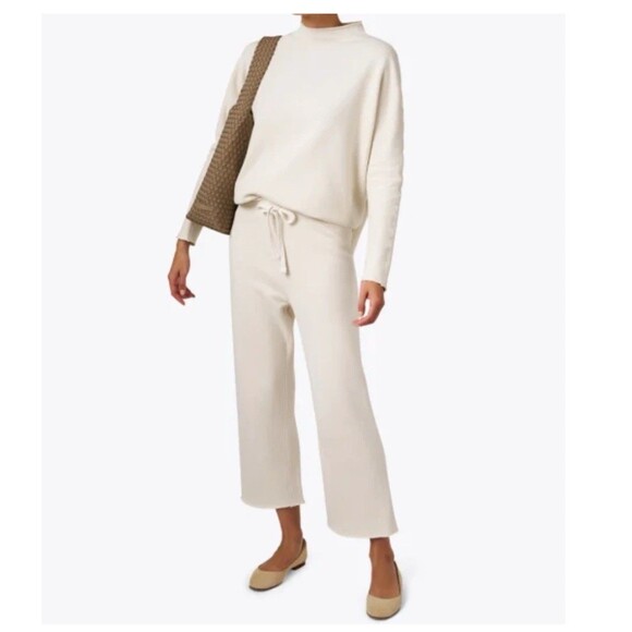 FRANK & EILEEN EFFIE Long-Sleeve Funnel Neck Capelet Large Cream NEW Casual - Picture 1 of 12